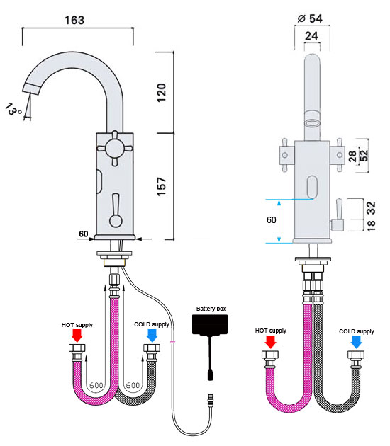 AMA-5206 Sensor tap Technical Dimension